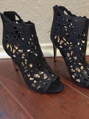 Black Bling Booties